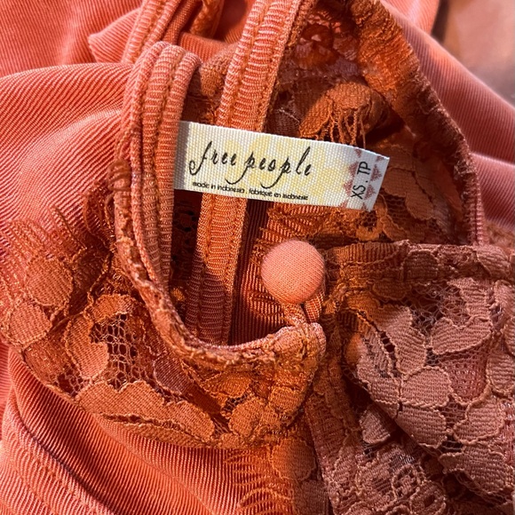 Free People Orange Open Back Dress - Picture 6 of 8